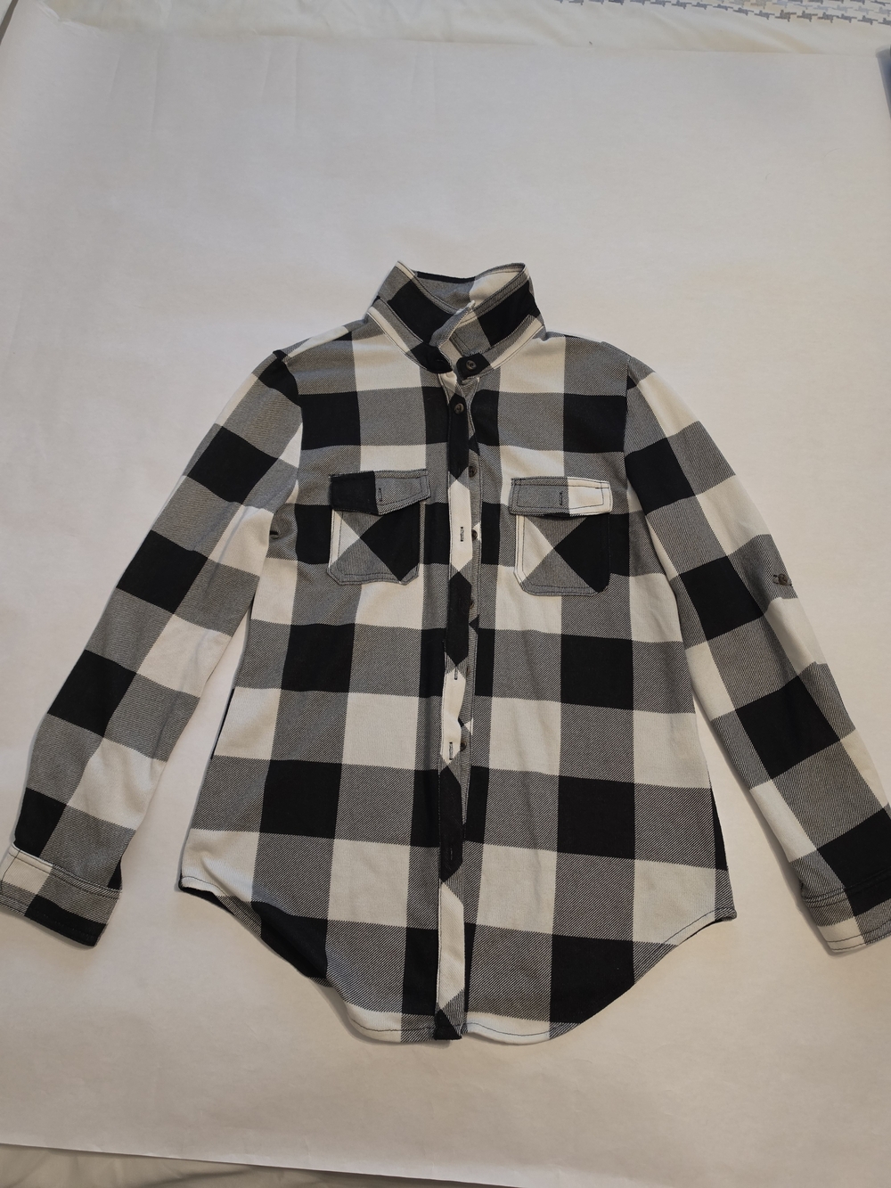 Black & White Buffalo Check Button-Down Shirt